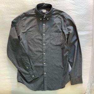Men’s J. Crew Factory Long Sleeve Charcoal Button Down NWT